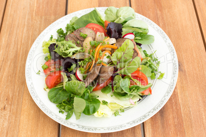 Salad with liver