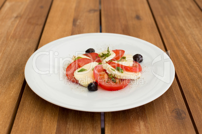 Fresh mozzarella, tomatoes salad