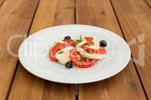 Fresh mozzarella, tomatoes salad