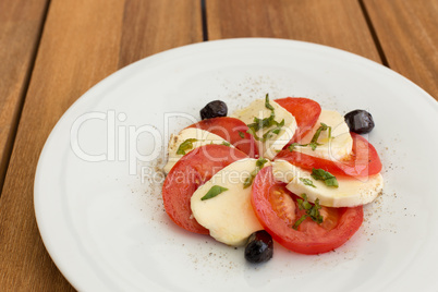 Mozzarella and tomato salad
