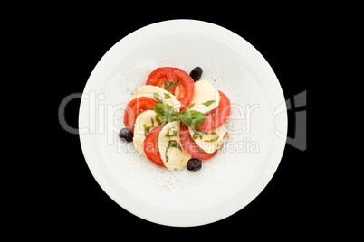 Fresh tomatoes, mozzarella salad