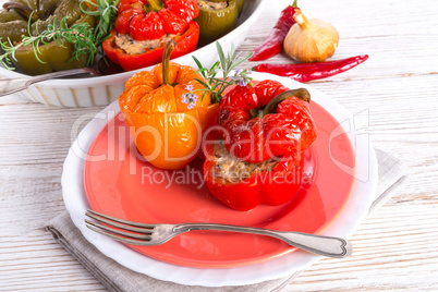 stuffed peppers with rice