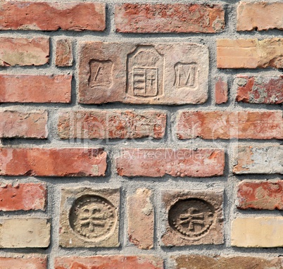 Closeup photo about a brick wall