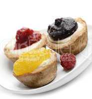 Lemon ,Blueberry And Raspberry Cheesecakes
