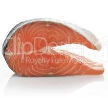 Slice Of A Raw Salmon