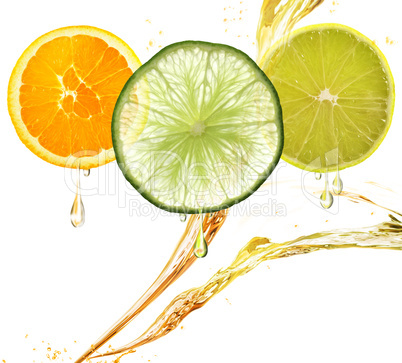 Orange,Lemon And Lime Slices