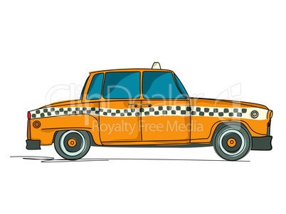 cartoon yellow cab