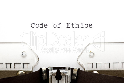 Code of Ethics Typewriter