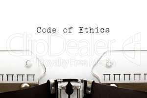 Code of Ethics Typewriter