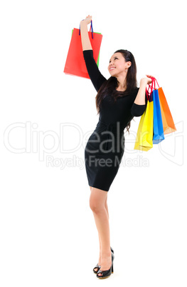 Asian shopping woman