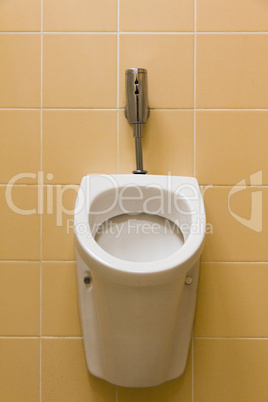 Urinal in public bathroom