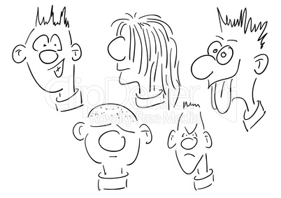 cartoon faces