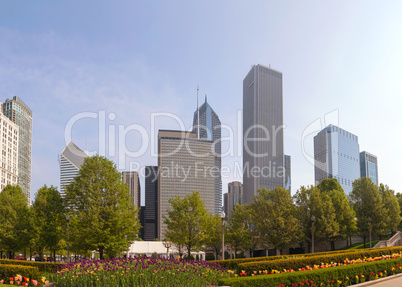 chicago cityscape panorama