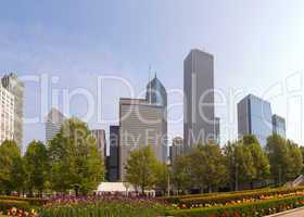 chicago cityscape panorama
