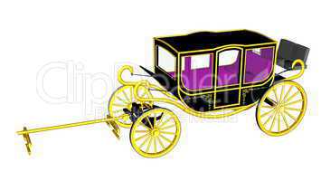 Royal carriage - 3D render