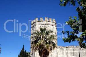 Outer wall of the Real  Alcazar of Jerez