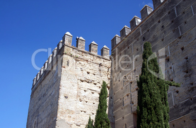 Outer wall of the Real  Alcazar of Jerez