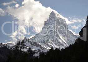 Mountain Matterhorn above Zermatt
