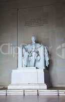 Abraham Lincoln's statue inside his memorial