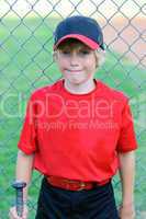 Portrait of little league player