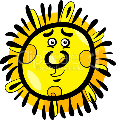 funny sun cartoon illustration