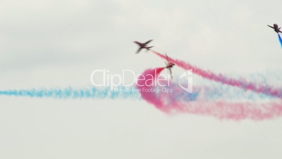 Red Arrows four jets crossing 10987