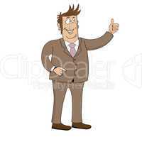 business man character isolated on white background