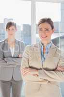 Two happy businesswomen
