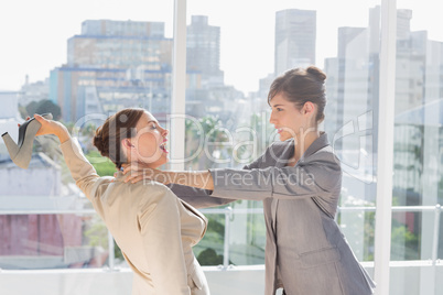 Businesswomen having a massive fight