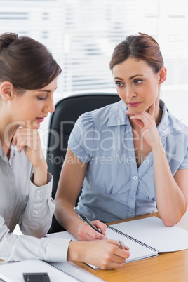 Businesswomen working together