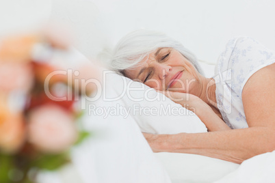 Mature woman sleeping