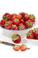 Frische Erdbeeren der Saison