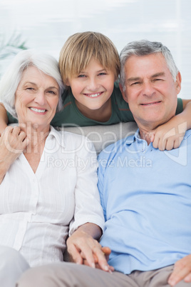 Grandson with his grandparents