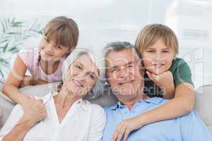 Grandchildren with their grandparents