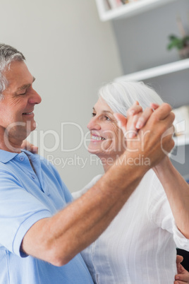 Man dancing with his wife