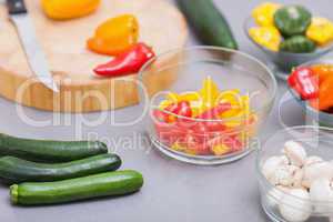 Close up of various vegetables