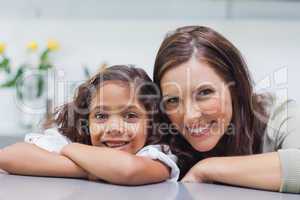 Portrait of a mother with her daughter