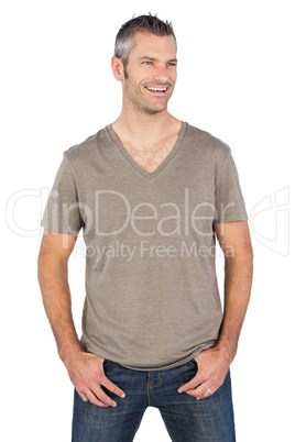 Portrait of casual smiling man