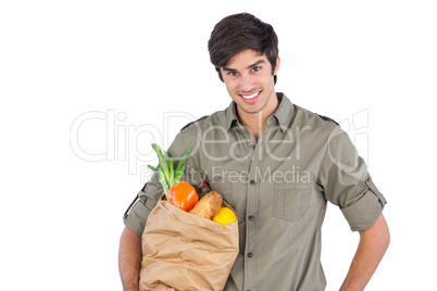 Young man with shopping bag