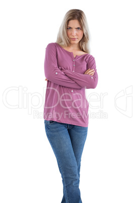 Angry woman with arms crossed