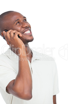 Laughing man on the phone