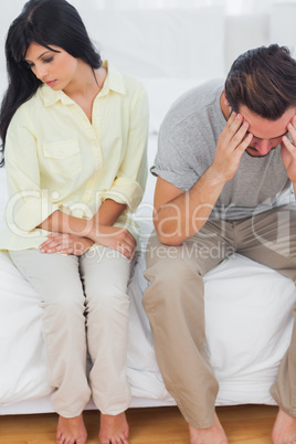 Couple sulking after dispute