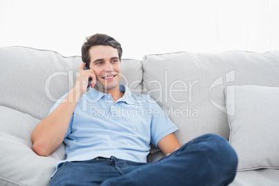 Man having a phone conversation