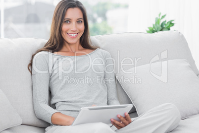Beautiful woman using a tablet