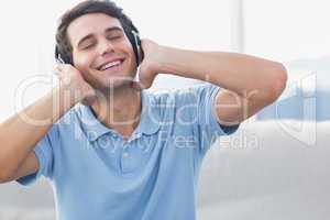Man enjoying music