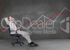 Businessman relaxing on a chair