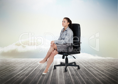 Businesswoman sitting on a chair