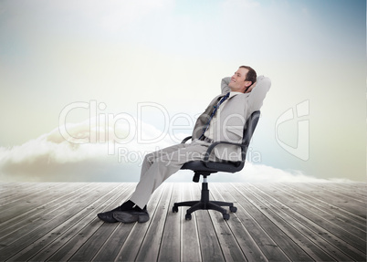 Businessman sitting on a chair