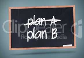 Plan A and Plan B written on a blackboard