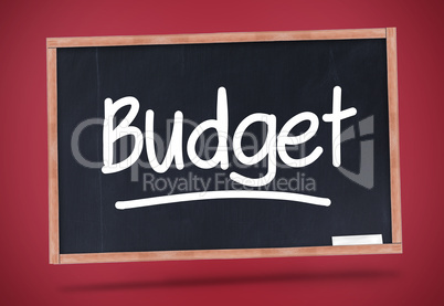 Budget written on a blackboard